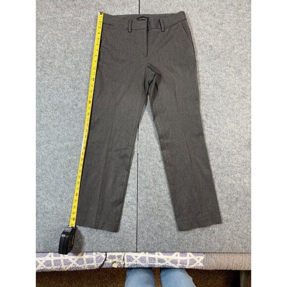 Talbots Barely Pants Women's 6 Petite Gray Slash Pockets Straight Leg Zip Fly - Picture 1 of 5